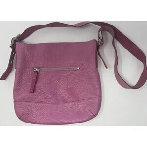 Coach Legacy Soft Pebbled Leather Medium Slim Zip Crossbody Pink Bag Purse 1427